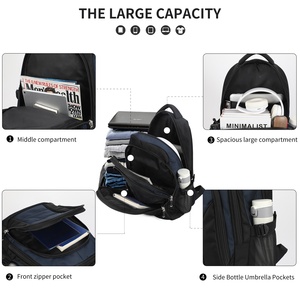 Aoking Customized logo Men Durable <strong>Bag</strong> Waterproof Laptop Backpacks Leisure Business Travelling <strong>College</strong> Casual School <strong>Bags</strong> - Product Image 6