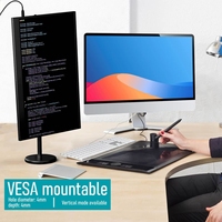 Monitor LCD Portátil HD 1080P de 17.3 Pulgadas, Montable en Pared, con Puerto Tipo-C HD MI para Ampliar la Pantalla de Móviles, PC y Laptops