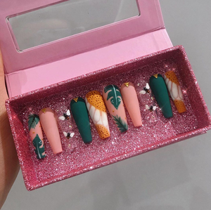 Nail Box False Tip Luxury Empty Custom Logo Artificial Press On Nail Packaging Box