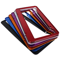 Cadre de plaque d'immatriculation Logo personnalisé, cadres de plaque d'immatriculation colorés avec les états-unis, vente en gros