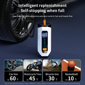 เครื่องจั๊มสตาร์ท 26800mAh กระแสไฟสูงสุด 6000A แรงดันไฟฟ้า 14.8V สายไฟยาว 30 ซม. พร้อมปั๊มลมและไฟ LED สำหรับใช้ในกรณีฉุกเฉินในรถยนต์ - Product Image 5