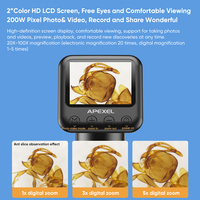 APEXEL Adjustable LCD Digital Microscope Wireless Microscope with LED Camera Microscope
