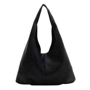 กระเป๋าสะพายไหล่เดี่ยวทรงเรโทรเรียบง่ายสำหรับผู้หญิง ความจุมาก ซิปปิด แฟชั่นใหม่ หนังบุโพลีเอสเตอร์ สะพายใต้วงแขน เหมาะสำหรับนักเรียน - Product Image 6