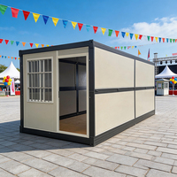 Maison conteneur pliable préfabriquée sur mesure de type X, durable, de luxe, portable, prête à être expédiée, pour usage en appartement, en panneaux sandwich d'acier, rapide à assembler