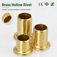 Rivets creux à tête plate en laiton de 13 mm pour artisanat du cuir, attaches métalliques décoratives personnalisées pour sacs et ceintures