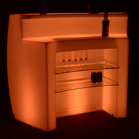 Tables de bar lumineuses LED intelligentes pour salon et mariage, comptoir de bar, meuble de restaurant, table de comptoir de bar lumineuse et incurvée