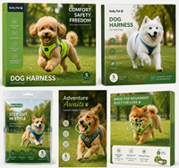Meilleure vente 2026 : Ensemble de 5 pièces de laisse pour chien couleur macaron, tendance et sportive, imperméable, durable, anti-traction, en tissu PU rembourré, kit de promenade pour animaux de compagnie