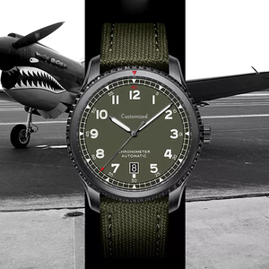 Reloj de Piloto de Primera Calidad con Correa de Lona, Reloj Mecánico Automático - Product Image 5