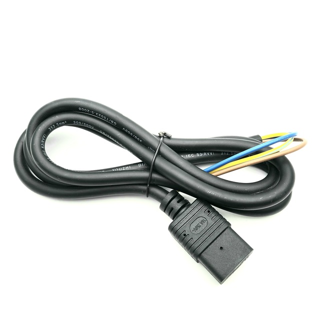 3M 10ft 13AWG Full Copper C19 Stripped 15cm PDU Style Power Extension Cable AC Power Cord Cable