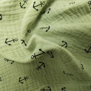 قماش كريب مزدوج الطبقة منسوج عضوي بنقشة دوبي لملابس البنات والأولاد (بيجامات، تنانير، فساتين) - Product Image 2