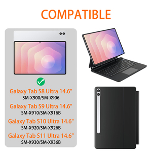 Clavier magique à connexion magnétique pour <span class=keywords><strong>Samsung</strong></span> Galaxy Tab S11/S10/S9 Ultra, avec pavé tactile intégré, étui clavier pour <span class=keywords><strong>tablette</strong></span>, vente chaude - Product Image 2