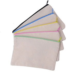 Tốt Nhất Bán Chất Lượng Tùy Chỉnh In Ấn Dây Kéo Bông Vải Mỹ Phẩm Túi Zip <span class=keywords><strong>Pouch</strong></span> Make Up Túi Du Lịch Mini Trang Điểm Túi - Product Image 2