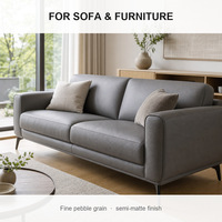 Cuir synthétique microfibre PU à base d'eau 0,5-1,2 mm, 54/55 pouces, sans DMF, faible teneur en COV pour canapé, sac à main, mobilier