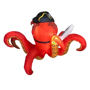 Halloween festival decorazione per eventi gonfiabili logo stampato gonfiabile polpo testa pirata palloncino per feste giocattolo - Product Image 5