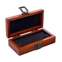 Boîte cadeau en bois gravée au laser sur mesure, longue boîte de rangement rectangulaire en bois avec fermoir antique et doublure en velours noir