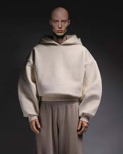 Sudadera con capucha gruesa de doble capa para hombre Yingling Kanye Baby Blue 550G Sudadera con capucha de lana de algodón bordado personalizado logo Heavy Boxy Fit Hoodie - Product Image 5