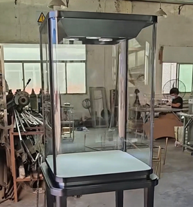 Gabinete de joyería de vidrio personalizado de lujo, escaparate de quiosco, escaparate de torre de iluminación LED para accesorios de joyería y salas de exposición - Product Image 6