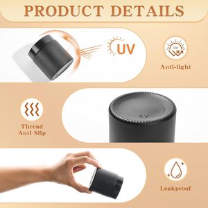 Bouteille en plastique souple noire de 180 ml en PEHD pour poudre de nutrition sportive, scellable, pour protéines, médicaments et suppléments - Product Image 3