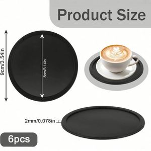 Sous-verre publicitaire personnalisable en silicone rond de 7 cm/8 cm/9 cm, isolant, antidérapant et anti-brûlure avec logo imprimé - Product Image 2