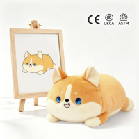 Boneka Anjing Plushie Custom Pabrik, Simulasi Realistis, Rambut Pendek & Panjang, Boneka Hewan Corgi