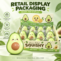 Jouet Squishy en PU en forme d'avocat, mignon, à remontée lente, souple, anti-stress, pour enfants de 5 à 7 ans, idéal pour cadeaux et fêtes