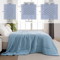 Couette rafraîchissante double face 60 x 90 pouces pour personnes ayant chaud la nuit, en tissu Cold Tech bleu