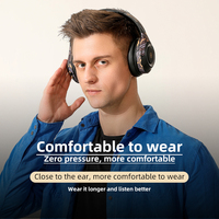 Headphone Bass lipat, Headset Gaming Stereo penghilang kebisingan atas telinga