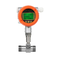 Pengukur Aliran Turbin Cairan Sambungan Ulir Baja Tahan Karat DN25 Pulse 4-20mA RS485 Sensor Aliran Turbin Cairan Diesel Bensin