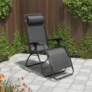 Sedia da Spiaggia Pieghevole con Seduta Alta, Telaio in Metallo, <span class=keywords><strong>Design</strong></span> Moderno, Arredamento da Esterno - Product Image 5