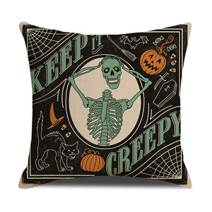 Vui Halloween mèo in gối bao gồm bền Polyester vuông đệm trường hợp cho phòng khách trang trí nội thất - Product Image 5