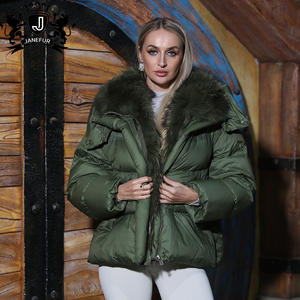 Janefur AW - Chaqueta de Plumón Gruesa con Capucha y Solapa Desmontable de Piel de Mapache para Mujer, Imprescindible para el Uso Diario Informal - Product Image 4