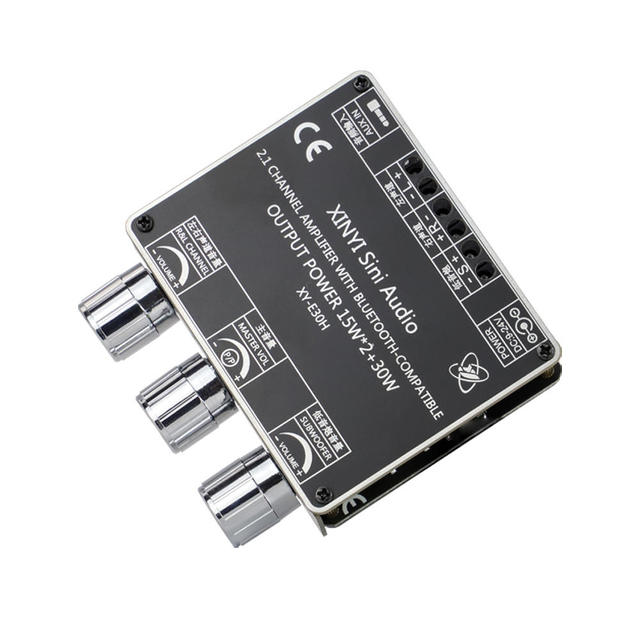 XY-E30H 2.1 Channel Audio Amplifier Board Module High and Low Tone Heavy Subwoofer APP