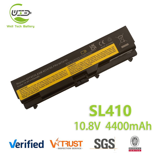 Wholesale SL410 Laptop Battery 42T4235 42T4752 42T4791 for Lenovo Thinkpad T410 T510 W510 SL510  SL410 T420 Edge 14" Edge 15"