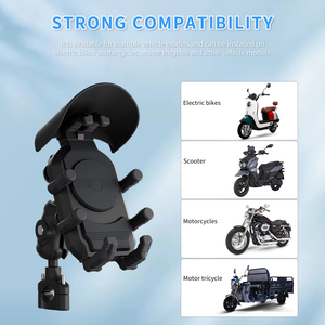 Soporte para Teléfono de Motocicleta con Cargador Inalámbrico de 15W y 30W Tipo-C, con Cubierta Protectora Solar, Antivibración y Antirrobo - Product Image 3
