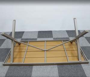 Ensemble <span class=keywords><strong>de</strong></span> table <span class=keywords><strong>et</strong></span> chaises <span class=keywords><strong>de</strong></span> <span class=keywords><strong>jardin</strong></span> moderne en métal <span class=keywords><strong>et</strong></span> <span class=keywords><strong>aluminium</strong></span>, finition colorée, 5 pièces, 150 cm, avec pieds amovibles, pour hôtel <span class=keywords><strong>et</strong></span> parc - Product Image 3