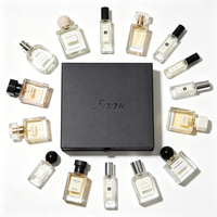 Boîte à tiroir coulissant en papier noir mat spécial pour flacon de parfum et bijoux, avec éponge, vente en gros