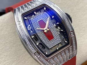 Montre mécanique automatique de luxe sertie de diamants, de qualité supérieure, avec cadran carré en saphir bleu, étanche, montre élégante - Product Image 1