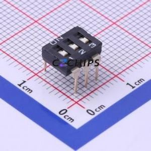 NDIR-03H-V DIP Switch Through hole Component (THT) Switch ( Number of Switch Sections: 3 )( Lead Spacing: 2.54mm ) - Product Image 1