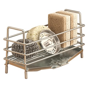 Modern 304 Stainless Steel Kitchen Rag <b>Rack</b> Sink Side Sponge Drain Dish <b>Rack</b> Waterproof Drying Towel Storage Countertop <b>Rack</b> - Product Image 5