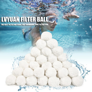 Balle filtrante 50 mm blanche en polyester 100 % fibre de polyéthylène pour <span class=keywords><strong>pompe</strong></span> de filtration de <span class=keywords><strong>piscine</strong></span> à sable – Vente chaude en Chine - Product Image 1