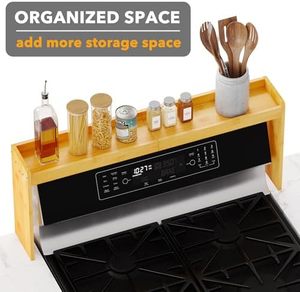 Gran oferta WDF ODM estante de estufa magnética de dos niveles con Herramientas de limpieza estante de especias de bambú para <span class=keywords><strong>Cocina</strong></span> - Product Image 3