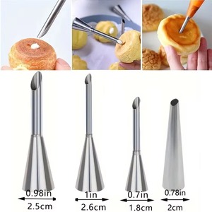 Boquilla de Acero Inoxidable Larga para Rellenar con Crema, Inyector de Crema, Punta de Repostería para Decorar Pasteles, Cupcakes, Donuts, Eclairs y Postres - Product Image 2