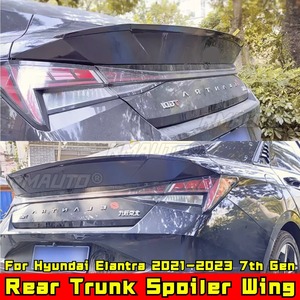 Aileron de coffre arrière, aileron de toit arrière, kit carrosserie compatible avec Hyundai Elantra 2021-2023 7ème génération, accessoires automobiles - Product Image 4