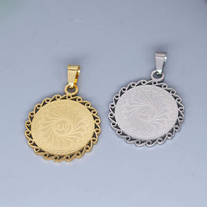 Custom Religion <b>Islamic</b> Muslim Arabic Calligraphy Stainless Steel Pendants Fashion <b>Jewelry</b> Necklaces for Women 18k Gold Plated - Product Image 2