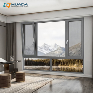 Finestre in Alluminio Certificate NFRC con Vetro Temperato Triplo, Finestre per Climi Freddi, Finestra a Battente con Zanzariera - Product Image 4