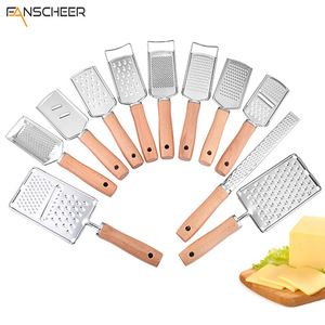 Stainless Steel Cheese Grater With Wooden Handle Multifunction Vegetable Lemon Ginger Chocolate Grater For Kitchen Use - Product Image 5