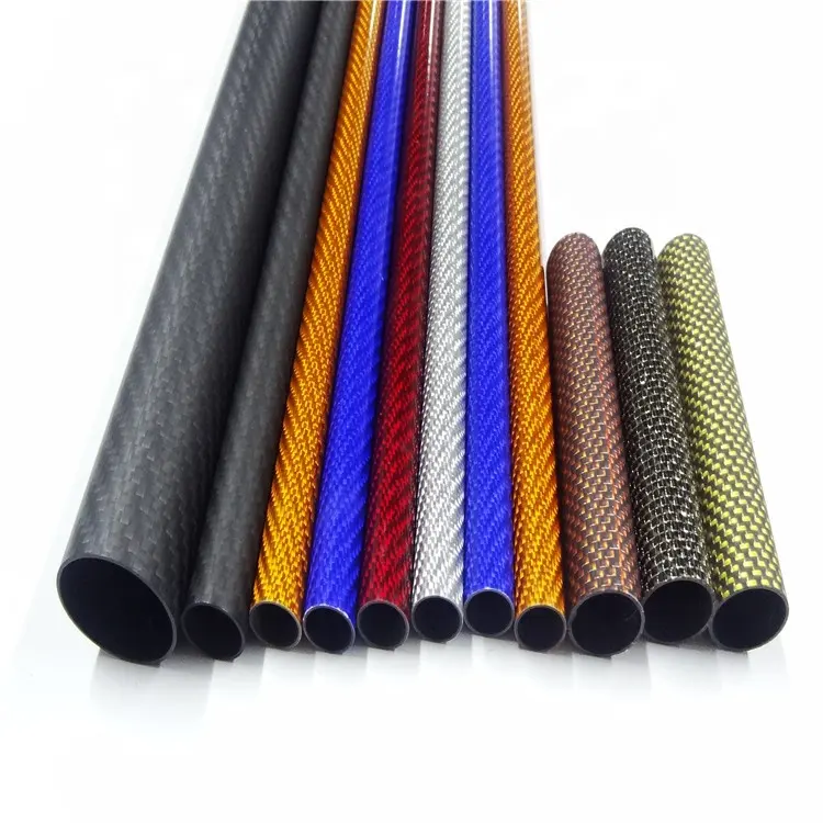 3k carbon fiber buizen, carbon fiber buizen, gekleurde carbon fiber buizen