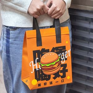 Sac isotherme en aluminium écologique personnalisé pour hamburger de poulet frit, non tissé, pour la livraison de restauration rapide à emporter - Product Image 2