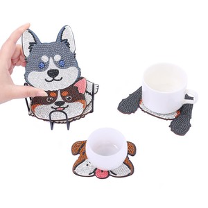 Sunloop Thủ công mỹ nghệ nhà máy bán buôn 500 + Thiết kế DIY Mandala động vật đại dương với đứng chủ DIY kim cương sơn đế lót ly mèo con chó - Product Image 5