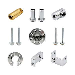 مخصص CNC تحول طحن موصلات الألومنيوم الفولاذ المقاوم للصدأ لوحات تصاعد الخيوط الميكانيكية غطاء مقبض أجزاء اتصال - Product Image 3